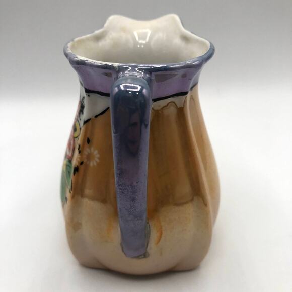 Lusterware Creamer Pitcher Hand Painted Floral - Picture 9 of 10